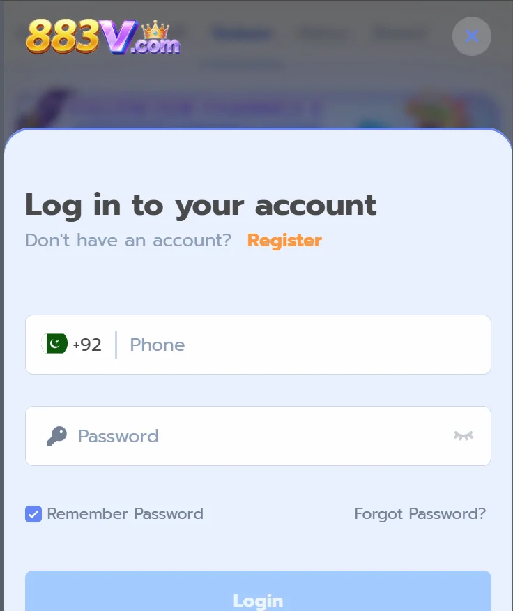 883V Game login