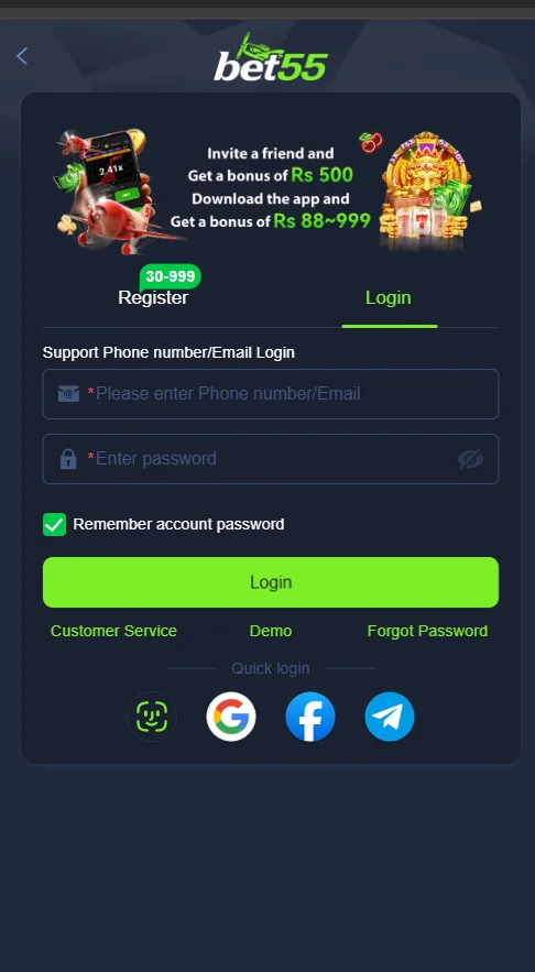 Bet55 Login