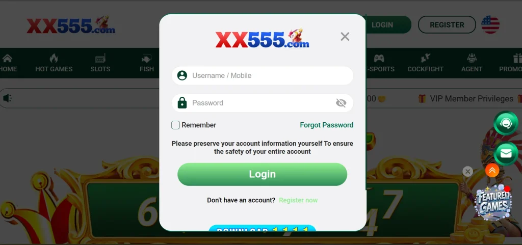 xx555 login