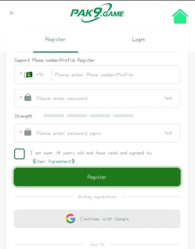pak9 login